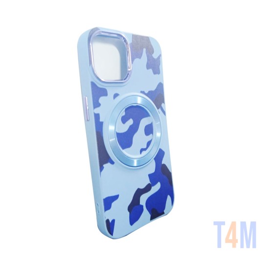 Capa Magnética Designer para iPhone 14 Azul